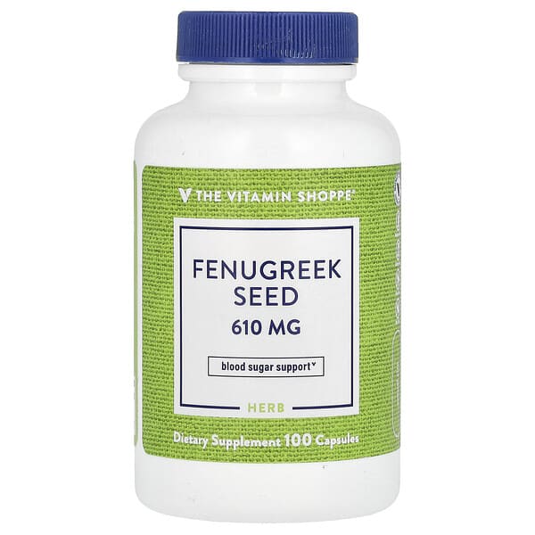 The Vitamin Shoppe, Fenugreek Seed, 610 mg, 100 Capsules