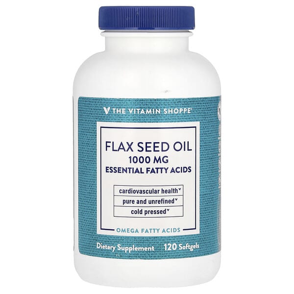 The Vitamin Shoppe, Flax Seed Oil, 1,000 mg, 120 Softgels