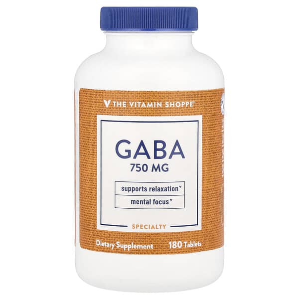 The Vitamin Shoppe, GABA, 180 Tablets 5 The Vitamin Shoppe, GABA, 180 Tablets