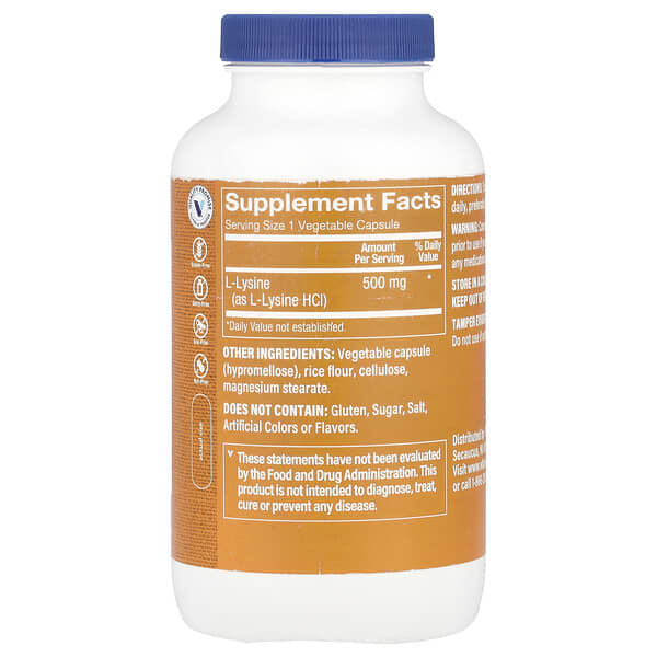 Alternative view of The Vitamin Shoppe, L-Lysine, 500 mg, 300 Vegetable Capsules