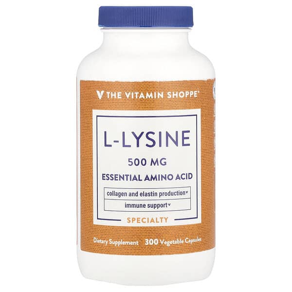 The Vitamin Shoppe, L-Lysine, 500 mg, 300 Vegetable Capsules