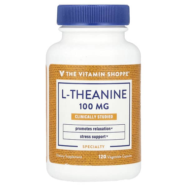 The Vitamin Shoppe, L-Theanine, 100 mg, 120 Vegetable Capsules