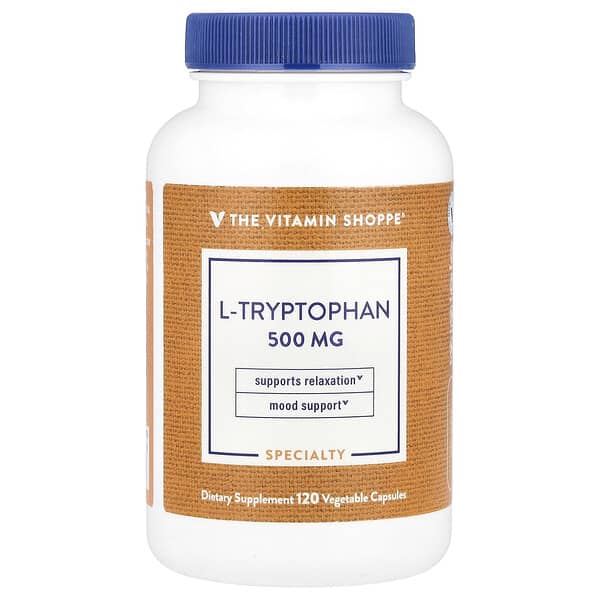 The Vitamin Shoppe, L-Tryptophan, 500 mg, 120 Vegetable Capsules