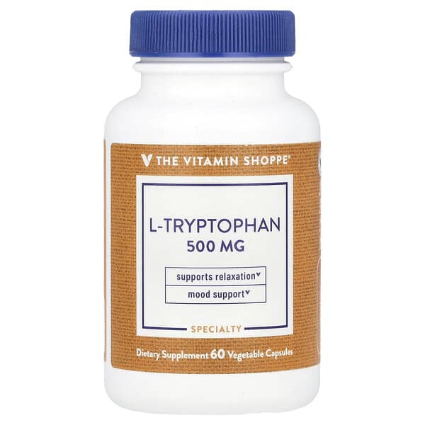 The Vitamin Shoppe, L-Tryptophan, 500 mg, 60 Vegetable Capsules