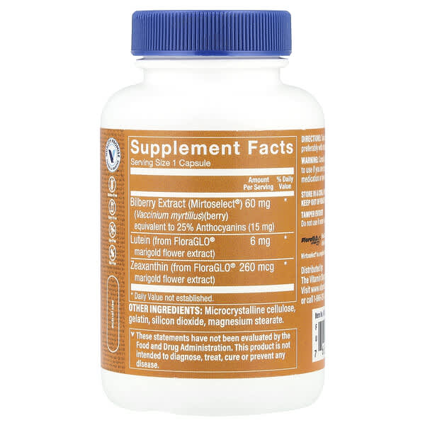 Alternative view of The Vitamin Shoppe, Lutein With Bilberry Extract, 120 Capsules