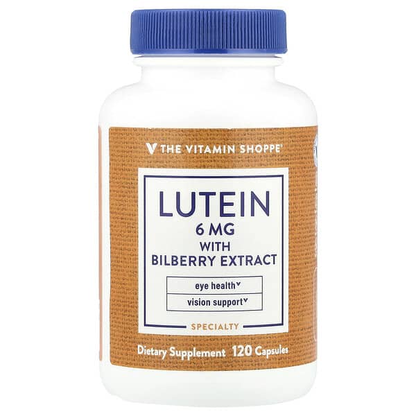 The Vitamin Shoppe, Lutein With Bilberry Extract, 120 Capsules