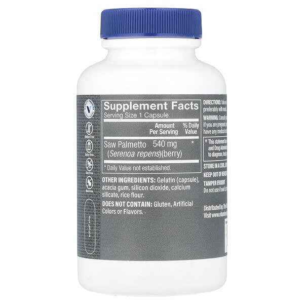 Alternative view of The Vitamin Shoppe, Men's Saw Palmetto Berries, 540 mg, 100 Capsules