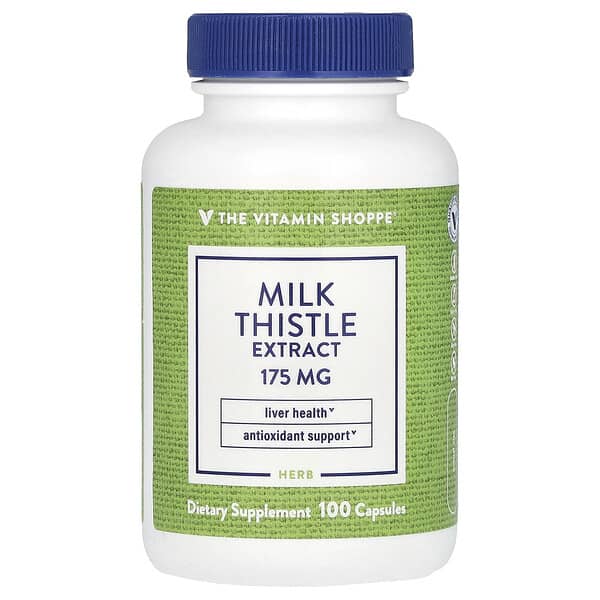 The Vitamin Shoppe, Milk Thistle Extract, 175 mg, 100 Capsules 5 The Vitamin Shoppe, Milk Thistle Extract, 175 mg, 100 Capsules