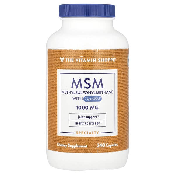 The Vitamin Shoppe, MSM With OptiMSM®, 1,000 mg, 240 Capsules