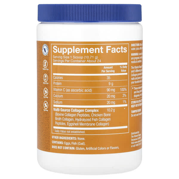 Alternative view of The Vitamin Shoppe, Multi-Source Collagen, Unflavored, 9 oz (257 g)