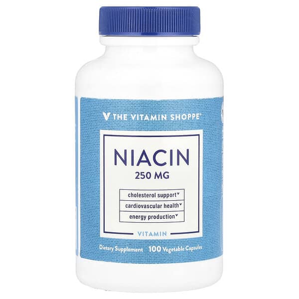 The Vitamin Shoppe, Niacin, 250 mg, 100 Vegetable Capsules