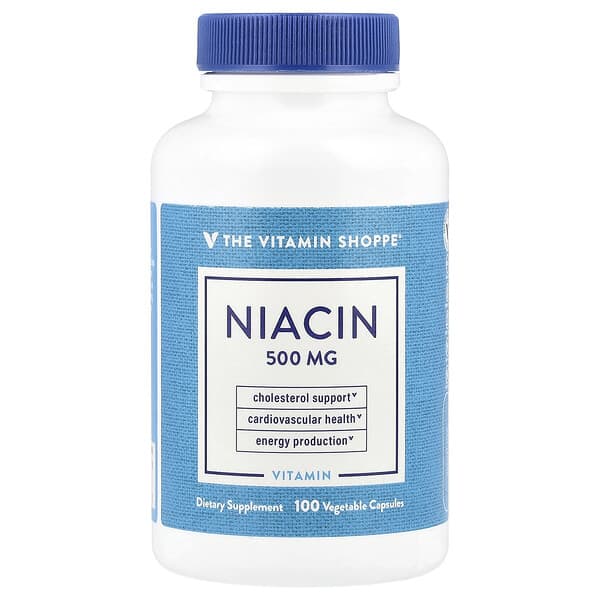 The Vitamin Shoppe, Niacin, 500 mg , 100 Vegetable Capsules
