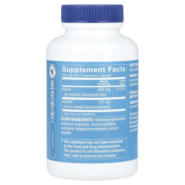 Alternative view of The Vitamin Shoppe, No-Flush Niacin, 500 mg, 100 Vegetable Capsules