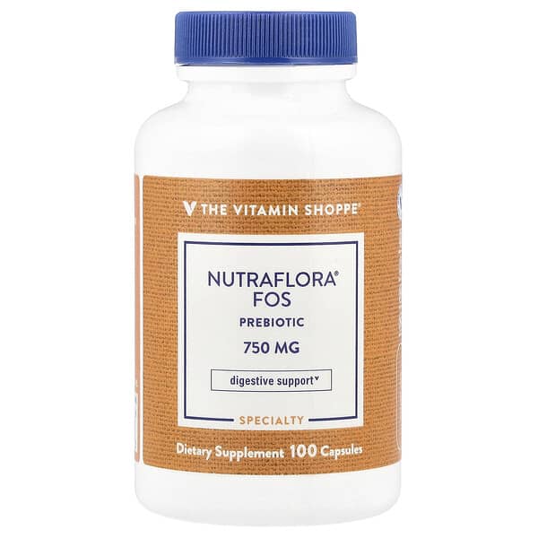 The Vitamin Shoppe, NutraFlora® FOS Probiotic, 750 mg, 100 Capsules 2 The Vitamin Shoppe, NutraFlora® FOS Probiotic, 750 mg, 100 Capsules