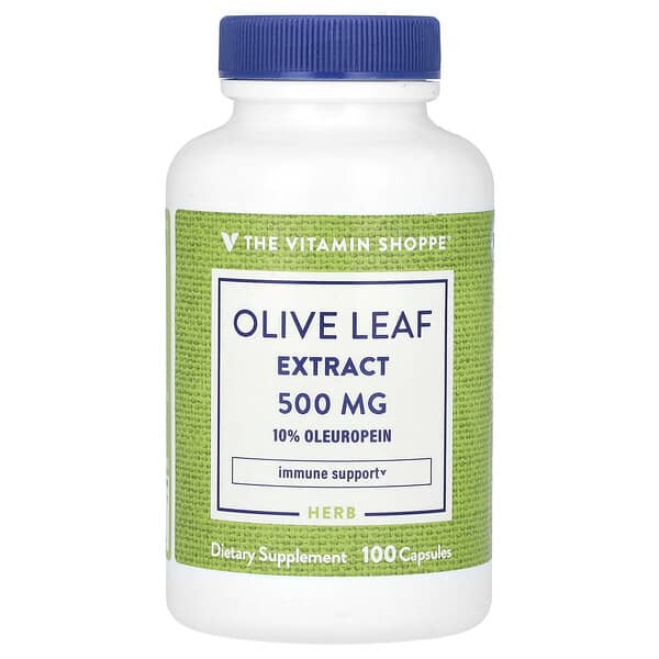 The Vitamin Shoppe, Olive Leaf Extract, 500 mg, 100 Capsules