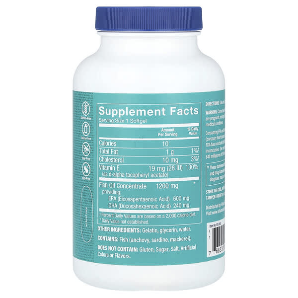 Alternative view of The Vitamin Shoppe, Omega-3 Fish Oil, 1,200 mg, 180 Softgels