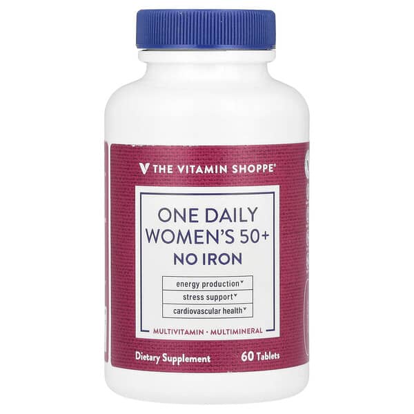 The Vitamin Shoppe, One Daily Women's 50+, No Iron, 60 Tablets