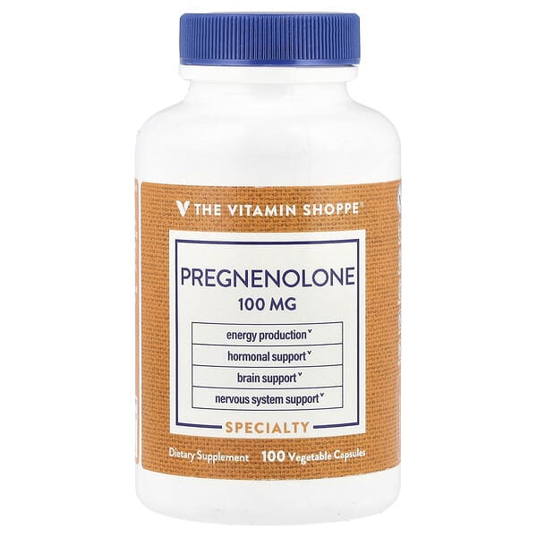 The Vitamin Shoppe, Pregnenolone, 100 mg, 100 Vegetable Capsule