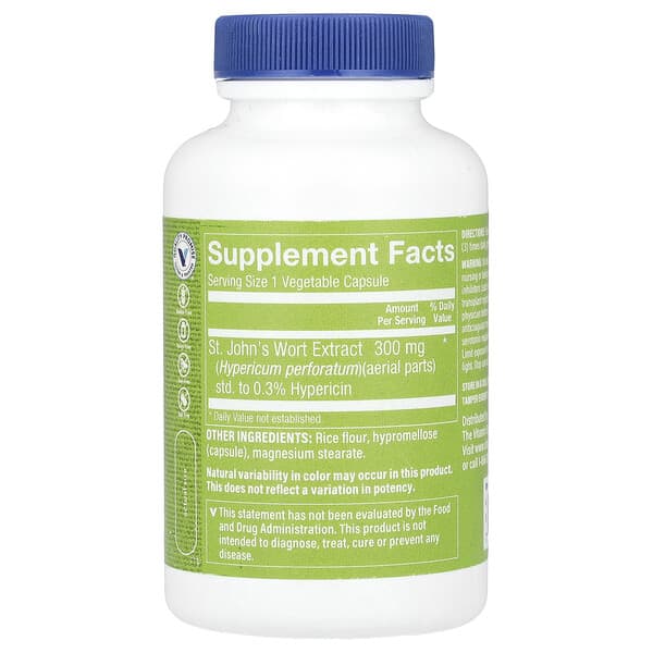 Alternative view of The Vitamin Shoppe, St. John's Wort Extract , 300 mg , 120 Vegetable Capsule