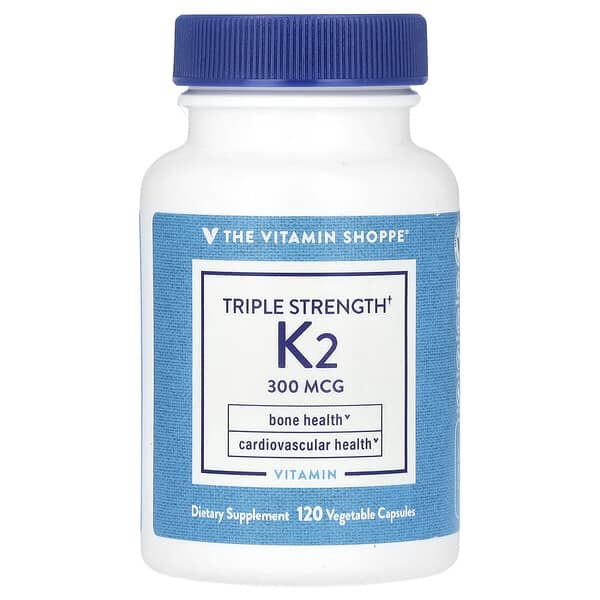 The Vitamin Shoppe, Triple Strength Vitamin K2, 300 mcg, 120 Vegetable Capsules