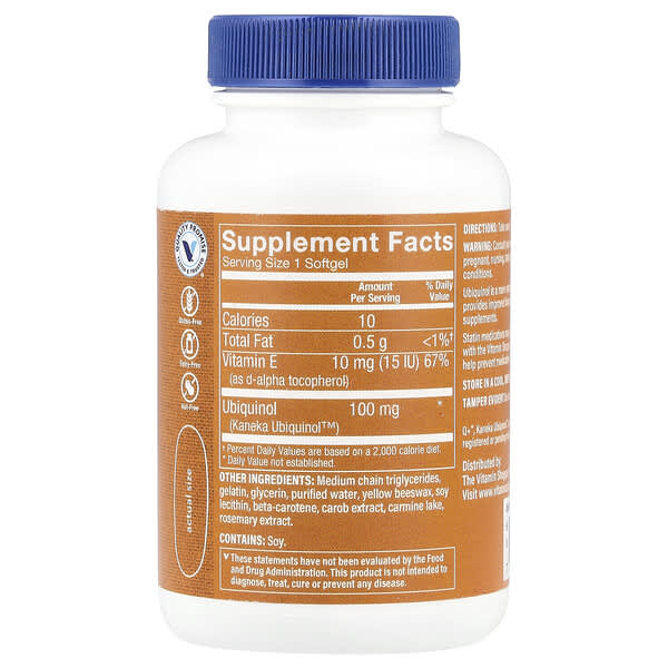 Alternative view of The Vitamin Shoppe, Ubiquinol CoQ-10, 60 Softgels