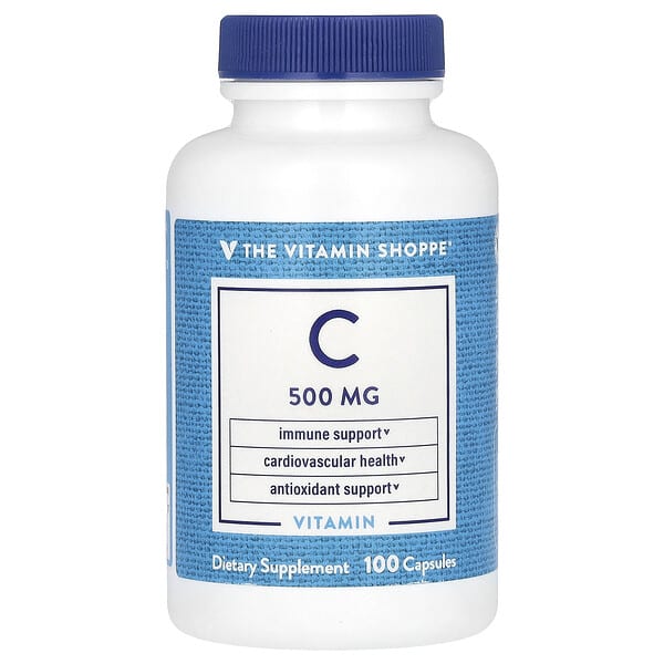 The Vitamin Shoppe, Vitamin C, 500 mg, 100 Capsules 2 The Vitamin Shoppe, Vitamin C, 500 mg, 100 Capsules