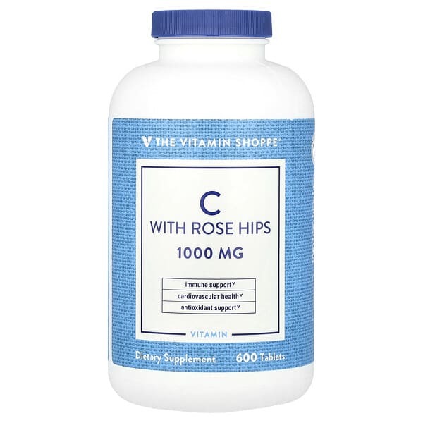 The Vitamin Shoppe, Vitamin C With Rose Hips, 600 Tablets