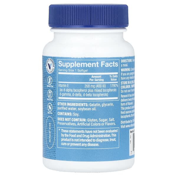 Alternative view of The Vitamin Shoppe, Vitamin E, 268 mg (400 IU), 60 Softgels