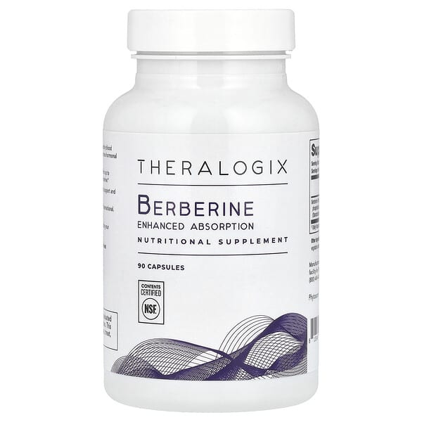 Theralogix, Berberine, Enhanced Absorption, 90 Capsules (550 mg per Capsule)