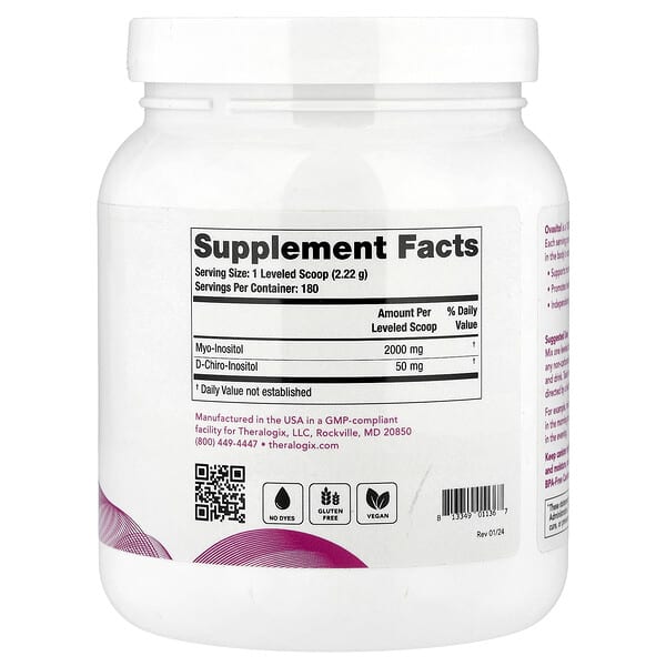 Alternative view of Theralogix, Ovasitol®, Inositol Powder Supplement , 14.12 oz (400 g)