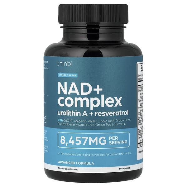 Thinbi, NAD+ Complex, 60 Capsules 3 Thinbi, NAD+ Complex, 60 Capsules
