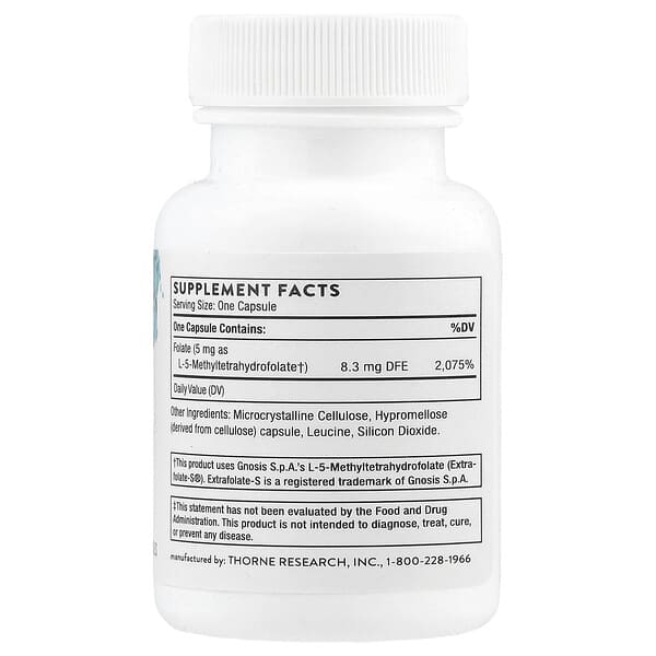 Alternative view of Thorne, 5-MTHF, 5 mg, 60 Capsules