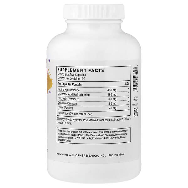 Alternative view of Thorne, Advanced Digestive Enzymes, 180 Capsules