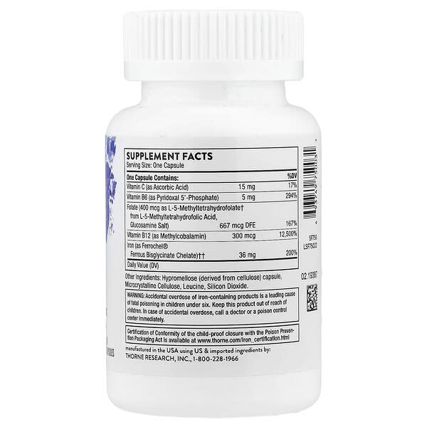 Alternative view of Thorne, Advanced Iron Complex, 60 Capsules