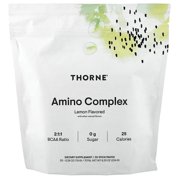 Thorne, Amino Complex, Lemon, 30 Stick Packs, 0.28 oz (7.8 g) Each