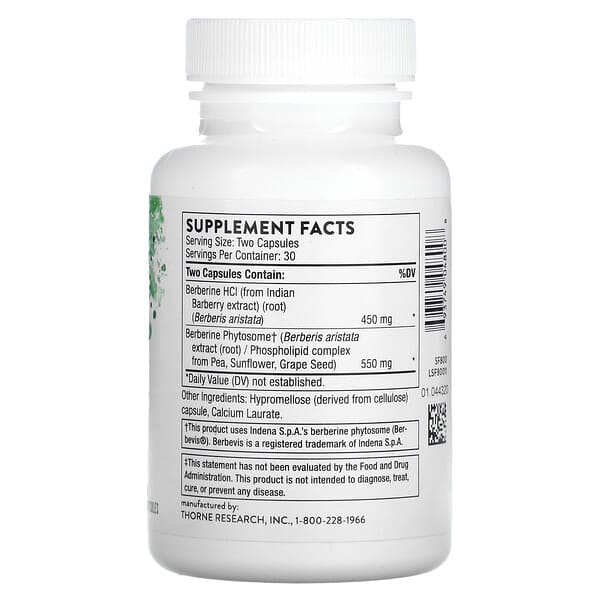 Alternative view of Thorne, Berberine, 60 Capsules