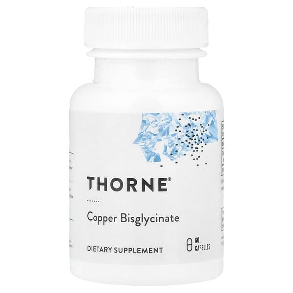 Thorne, Copper Bisglycinate, 60 Capsules (2 mg per Capsule)