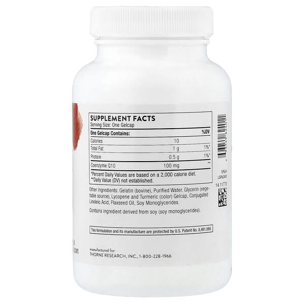 Alternative view of Thorne, CoQ10, 100 mg, 60 Gelcaps