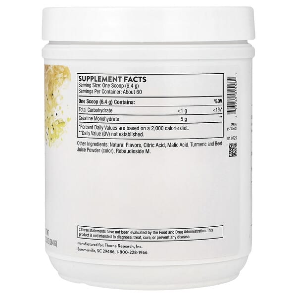 Alternative view of Thorne, Creatine, Pineapple Orange, 13.5 oz (384 g)