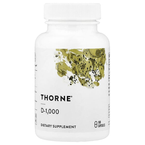 Thorne, D-1,000, 180 Capsules (25 mcg per Capsule)