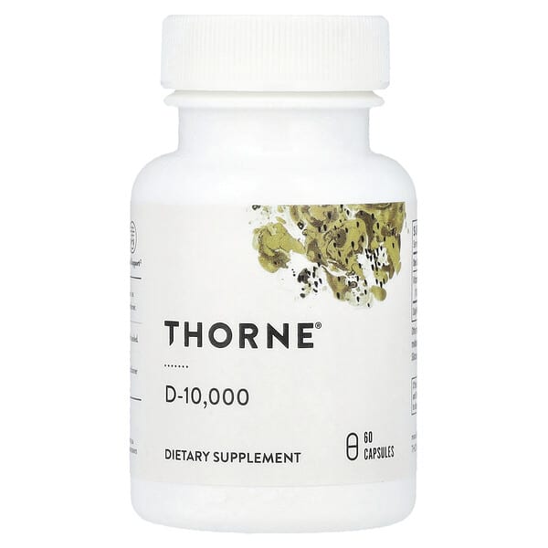 Thorne, D-10,000, 60 Capsules (250 mcg per Capsule)