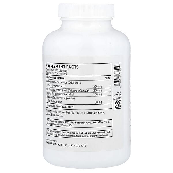 Alternative view of Thorne, GI-Relief, 180 Capsules