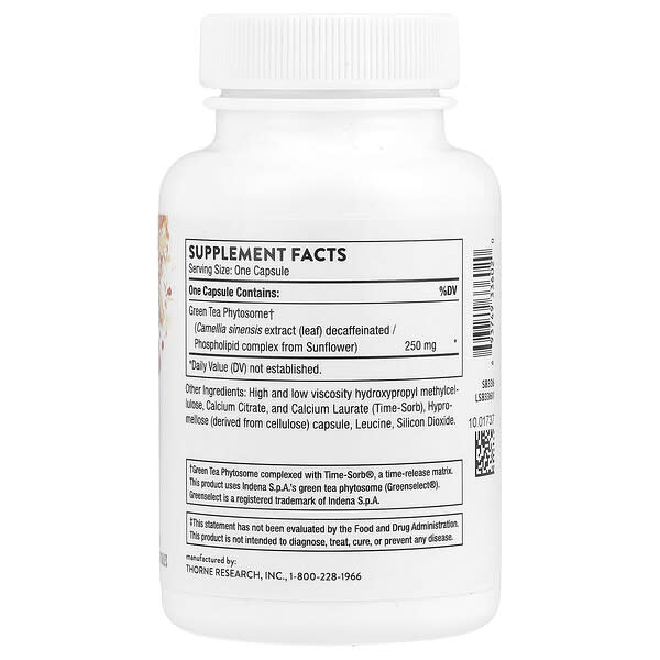 Alternative view of Thorne, Green Tea Phytosome, 60 Capsules (250 mg per Capsule)
