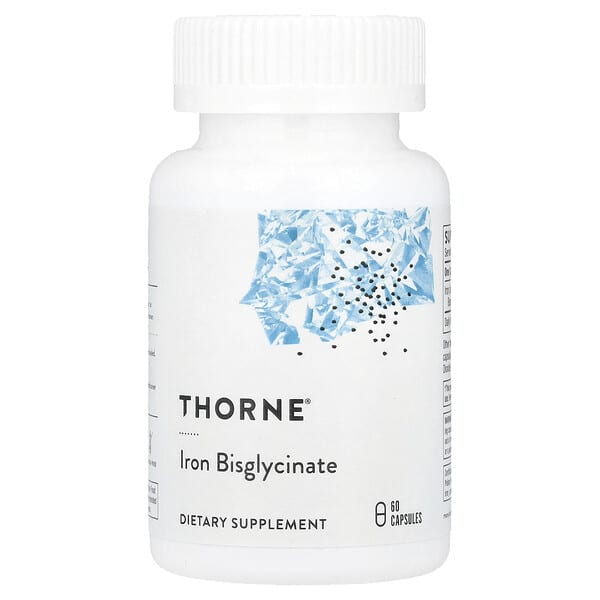 Thorne, Iron Bisglycinate, 60 Capsules (25 mg per Capsule)