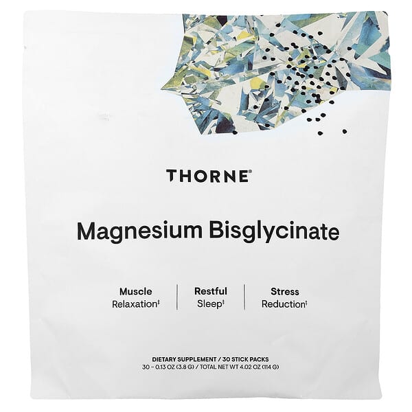 Thorne, Magnesium Bisglycinate, 30 Stick Packs, 0.13 oz (3.8 g) Each