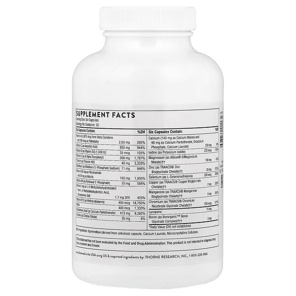 Alternative view of Thorne, Men's Multi 50+, 180 Capsules