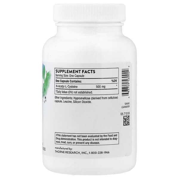 Alternative view of Thorne, NAC, 90 Capsules (500 mg per Capsule)