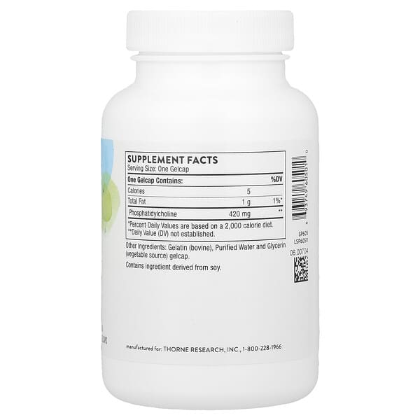 Alternative view of Thorne, Phosphatidyl Choline, 60 Gelcaps
