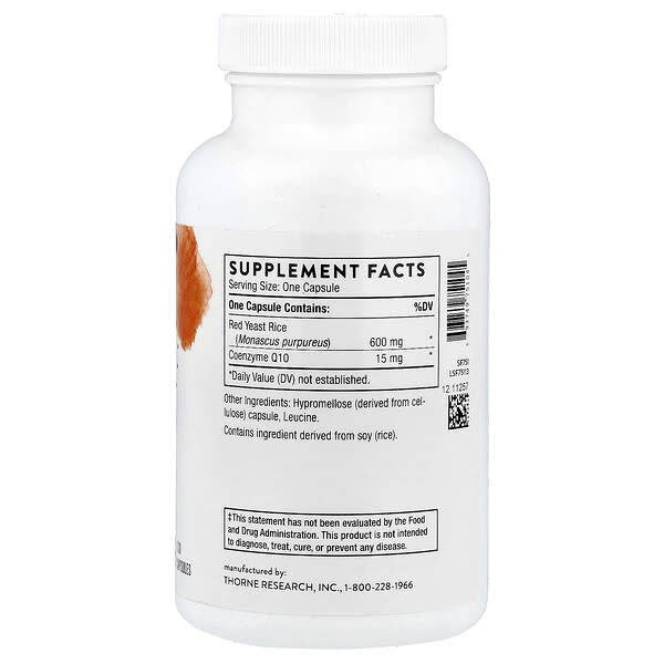 Alternative view of Thorne, Red Yeast Rice + CoQ10, 120 Capsules