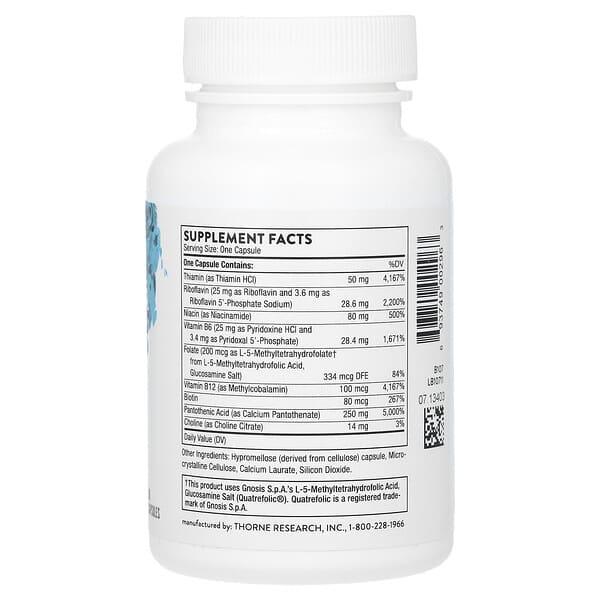 Alternative view of Thorne, Stress B-Complex, 60 Capsules